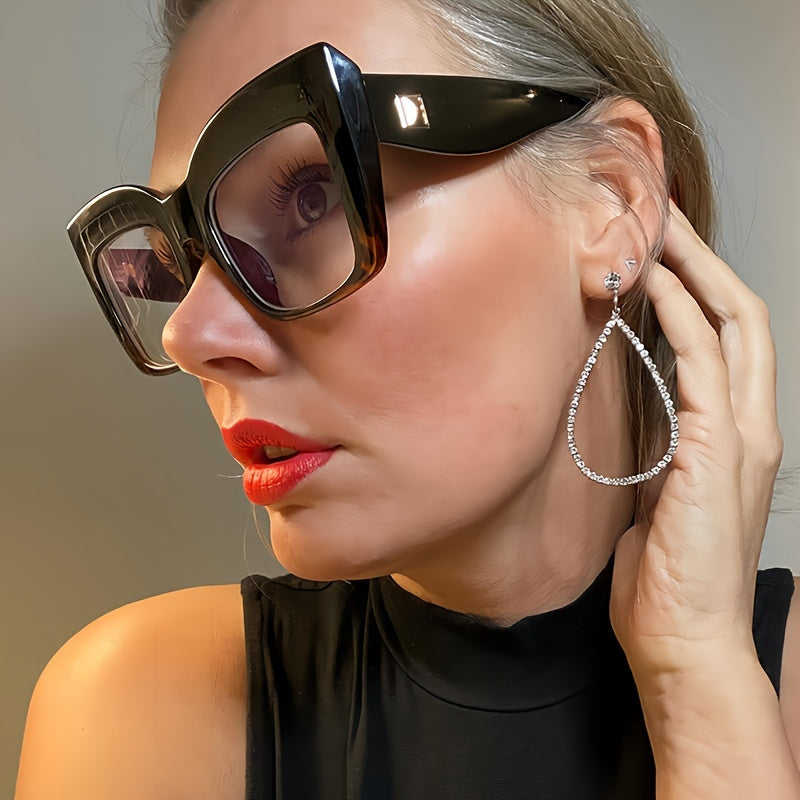 Large Cat Eye Frame Glasses