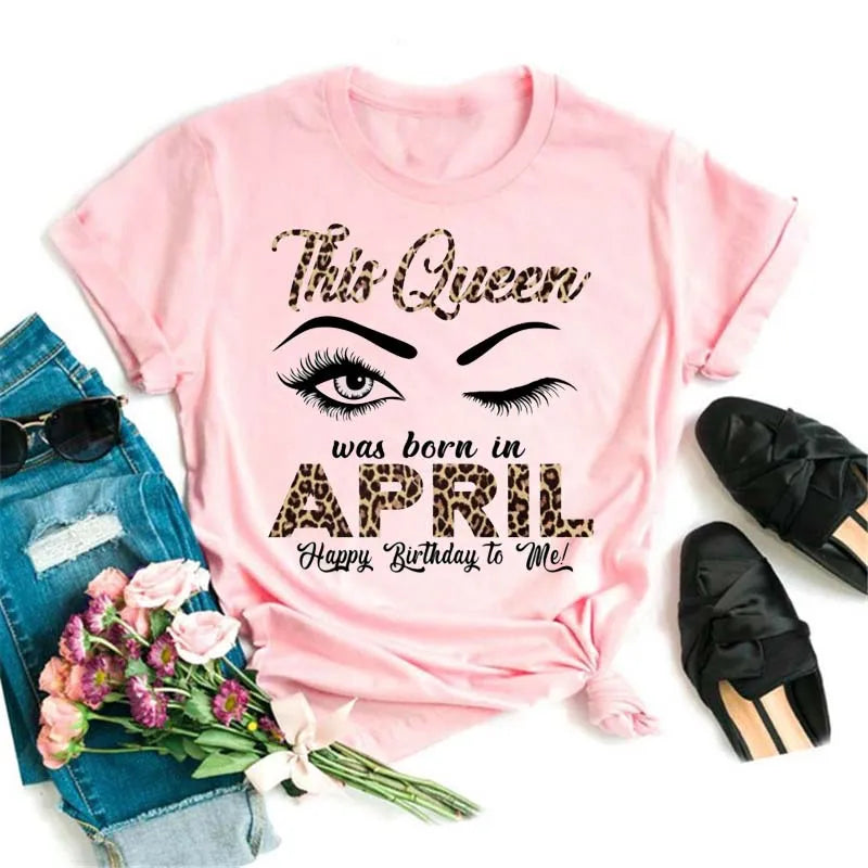 Eyelash and Lips Print Women T-Shirt