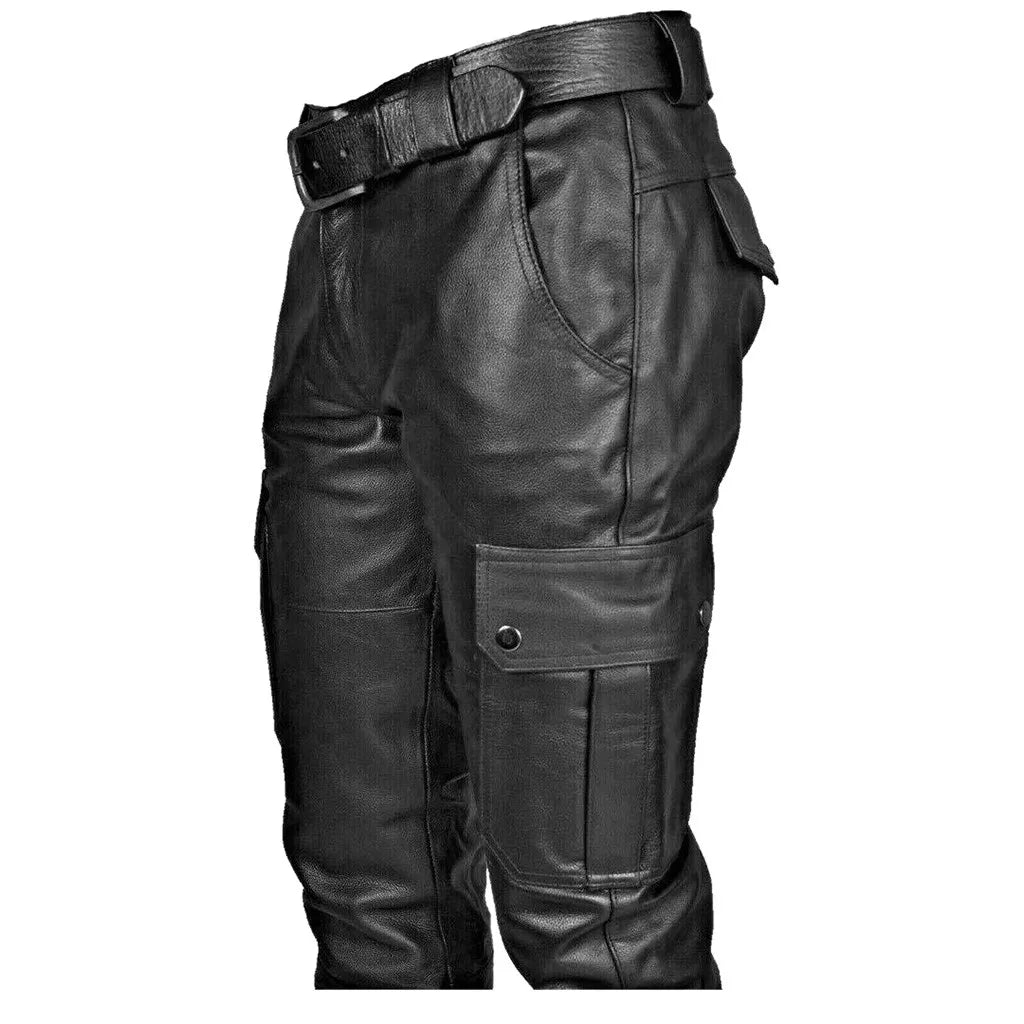 Men's Casual Leather Pants