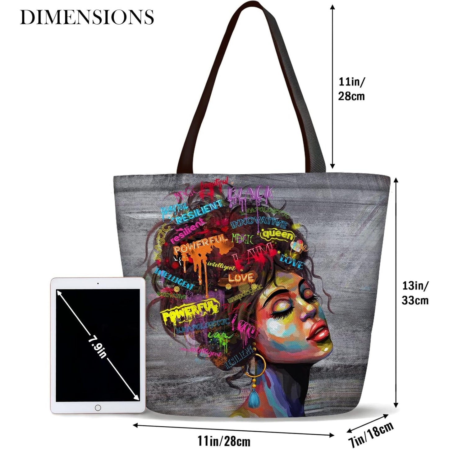 Afro Women Tote Bags